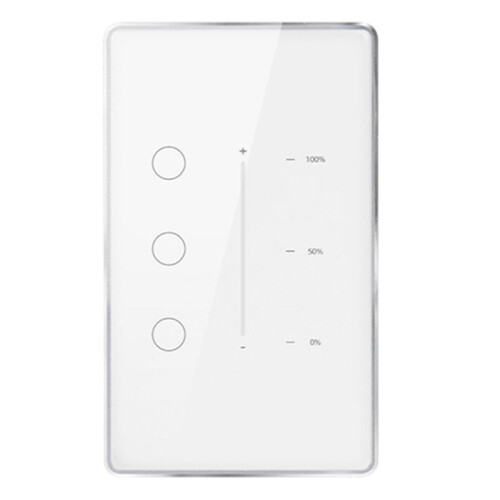 Tuya Zigbee 3 Gang Dimmer Light  Tuya/ Life APP Remote Control US EU Standard  Percentage Control(B)