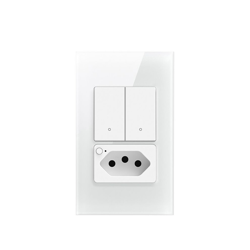 Tuya Wifi Brazil Socket Required 2 Gang Light Work Voice Control Brazil Plug 4713981550254