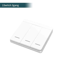 Interruptor Inteligente Sem Fio 433Mhz RF com Alimentação Própria, Painéis de Parede com Botão de Pressão, Controle Remoto, Interruptor de Luz,
