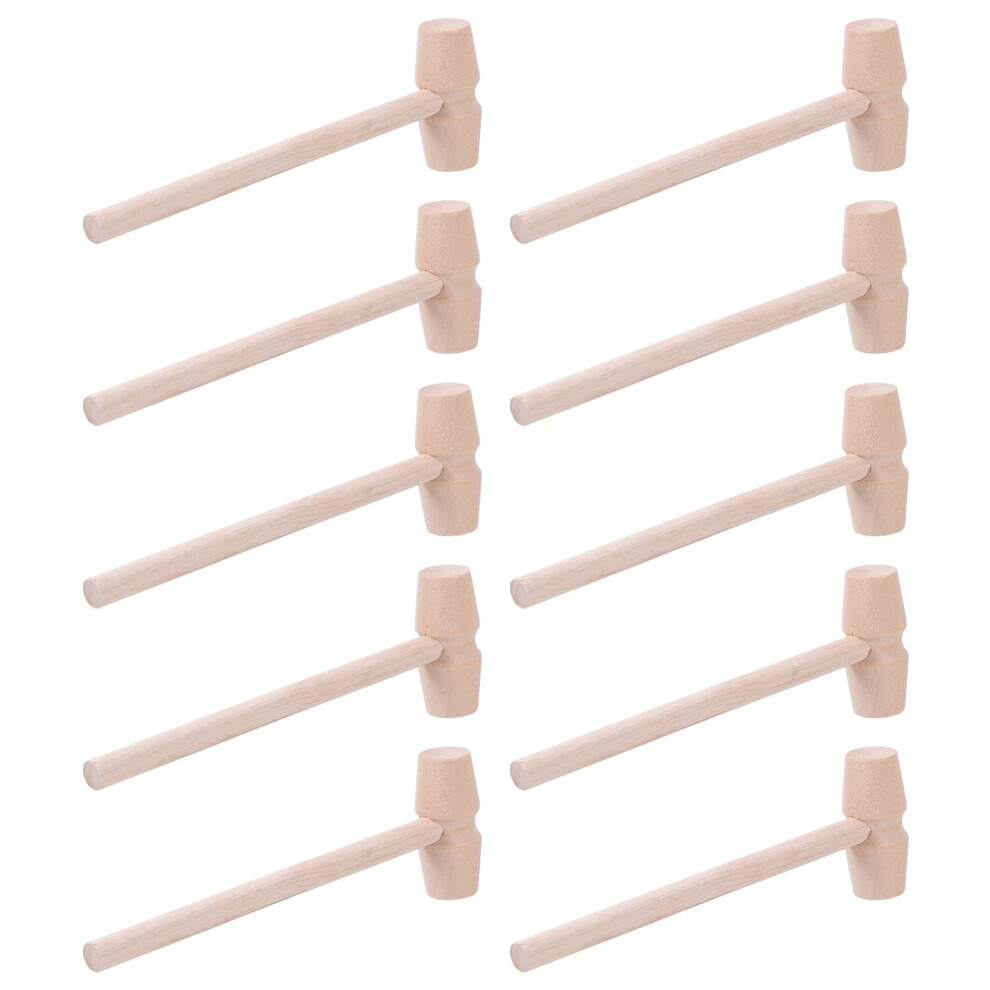Wooden Toy Hammer Set For Kids 10 Pack Mini Wooden Hammers Smooth Safe Finish Hand Eye Coordination 9174973039419