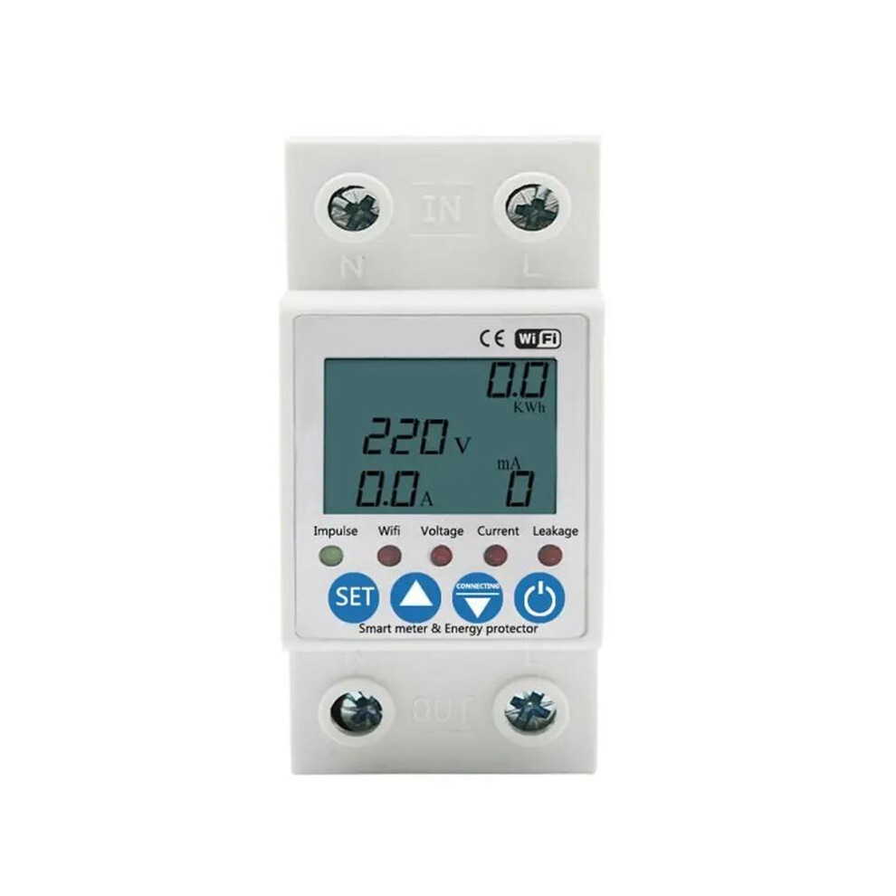 Graffiti Metering Circuit Breaker 63A Wifi Smartphone Control Leakage Wireless Remote Control Remote Meter 6031535500752
