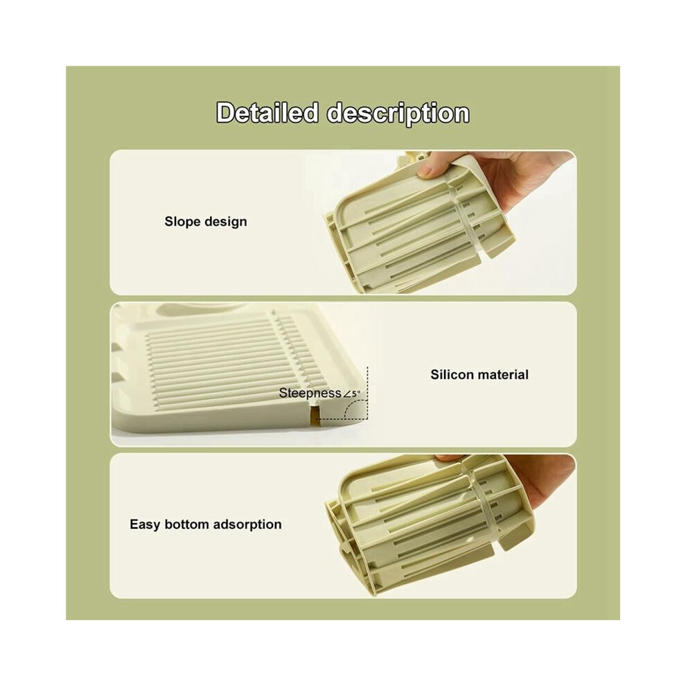 Drain Mat Kitchen Faucet Mat Sink -Proof Non-Slip Mat Cuttable Drainage Mat Pool Storage Mat As Shown 6031356986742