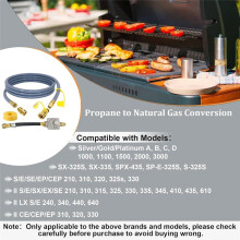 Propane to Natural Gas Conversion Kit for , II, Spirit, for Propane Grills 10FT 1/2Inch ID