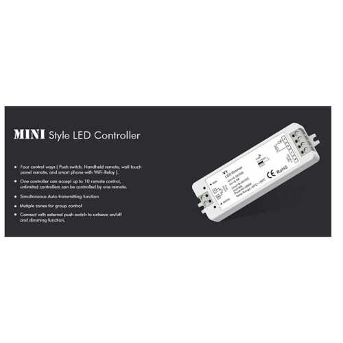 RF  Style LED Dimmer KIT Innenbeleuchtung 12V 24V 1CH Einfarbiger LED Dimmer Controller 2