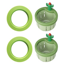 Cactus Gootsteen Afvoer Zeef,Cactus Gootsteen Zeef, Multifunctionele Cactus Gootsteen Afvoer Mand Filter 2st