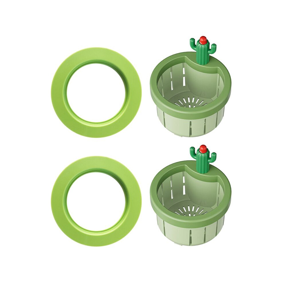 Cactus Kitchen Sink Drain Strainer,Cactus Sink Strainer, Multi-Functional Cactus Sink Draining Basket Filter 2Pcs 6033075423706