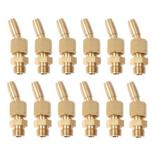 12Pcs 1/8inch Brass Gushing Sprays Water Fountain Nozzles Universal Water Curtain Nozzle Landscape Fountain Decoration