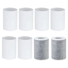 Faucet Extender Filter,8pcs Replacement Set with 2 Carbon Fiber & 6 PP Cotton Filters for Home Bathroom Kitchen