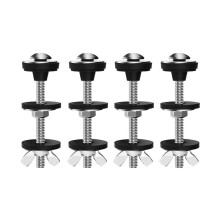 4PCS Universal Toilet Tank to Bowl Bolts Kit, Heavy Duty, Waterproof Stainless Steel with Extra Long Nut Screw