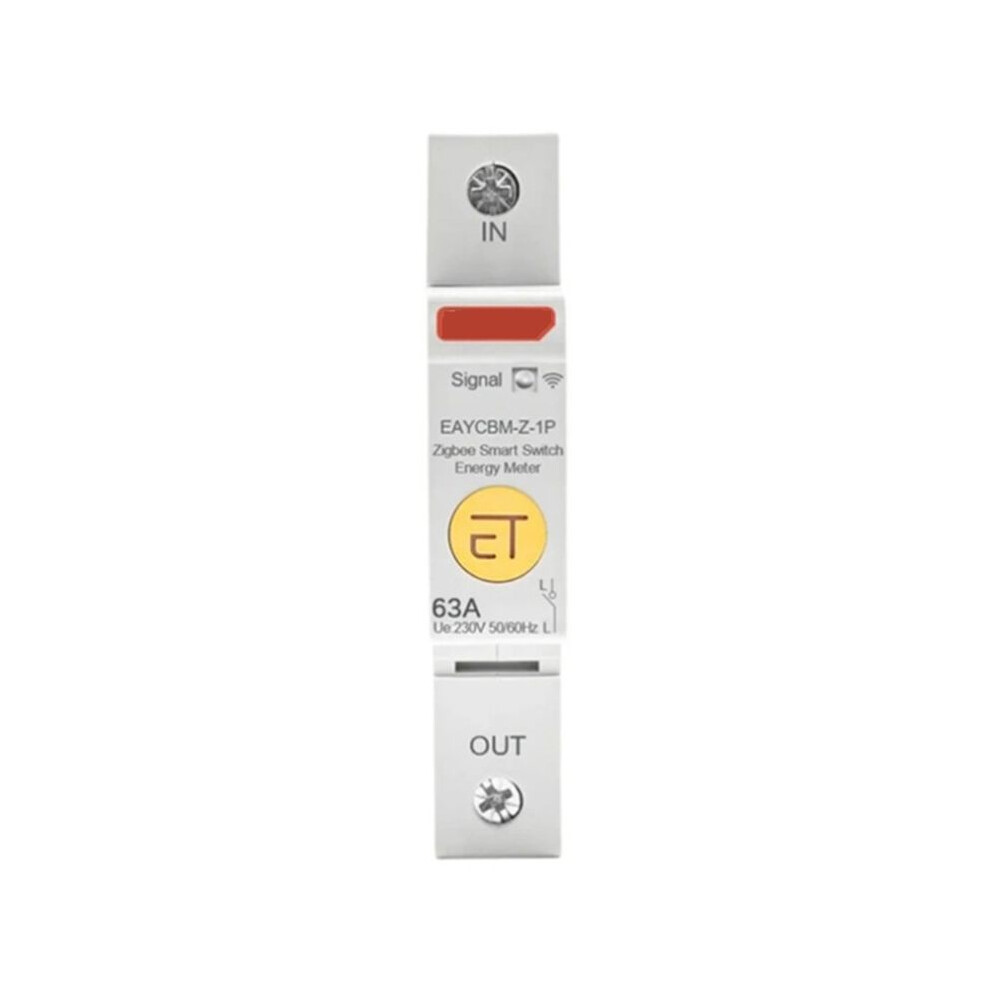 1P Tuya App Zigbee Metering Protector Power Consumption Kwh Meter Circuit Breaker Relay 6032010319111