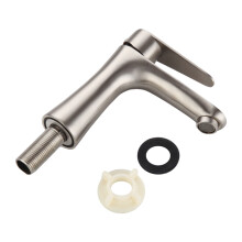 Robinet de Lavabo de Salle de Bain Monté sur Comptoir Robinet de Lavabo D'Eau Froide Simple Robinet de Toilette en Acier Inoxydable Petite Taille