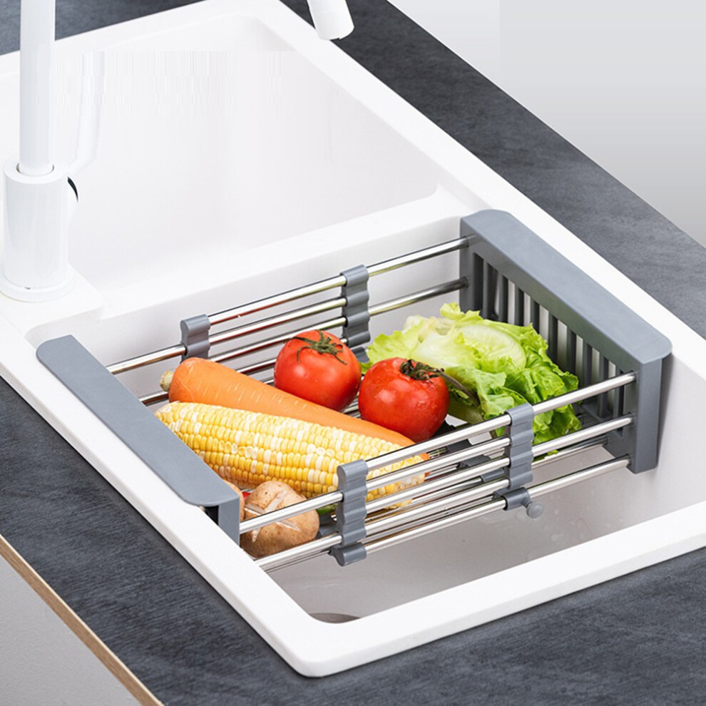Dish Drainer Expandable Kitchen Sink Bowl Basket Dish Filter Multifunctional Kitchen Sink Dish Rack 4712551337912