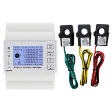 TAC4321CT Drie-Fase DIN-Rail WiFi Tuya Mutil-Function Energiemeter met KCT16 Stroomtransformator 230/400VAC