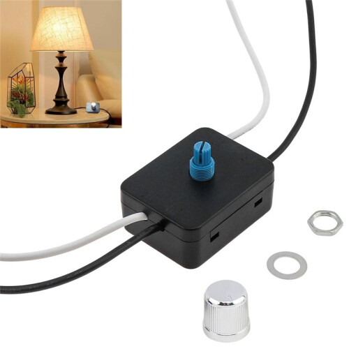 Built-in Dimmer  Combo Kit 120V Rotary Canopy Dimmer  Replacement for Table Lamps / Floor Lights 2