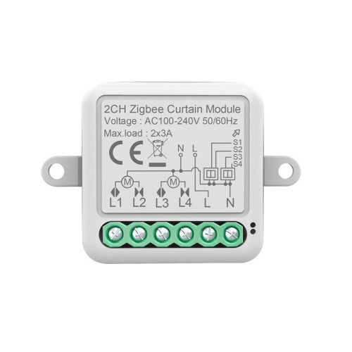 Tuya Zigbee  Curtain  Module 2CH Intelligent Circuit Breaker Support APP Remote Control for Curtain 1