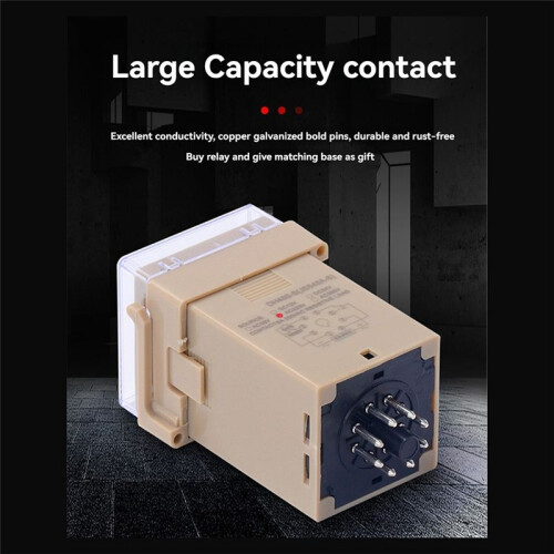 DH48S-S 12V  Relay AC380V Repeat Cycle with Socket DH48S Series Delay  with Base 2