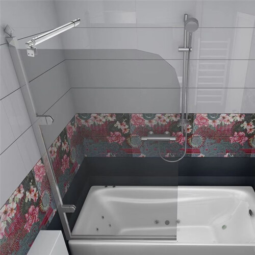 Bathtub Shower Door Glass Panel Glass Door Pull Rod Frameless Shower Support Rod Panel Support Bathroom Pull Rod 2