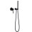 Wall Mounted Hot and Cold Water Showerhead Shower Set Shower Set Black 1