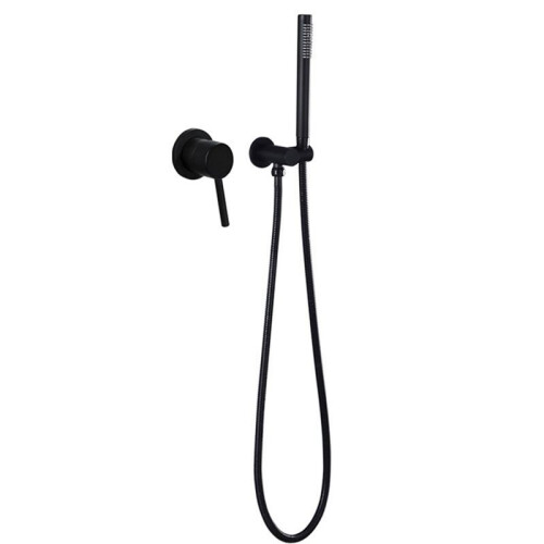 Wall Mounted Hot and Cold Water Showerhead Shower Set Shower Set Black