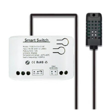 Tuya Zigbee 1 Gang z Czujnikiem Temperatury i Wilgotności, Aplikacja Tuya Life, Pasywny Przekaźnik Styku Bezpotencjałowego