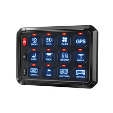12 Gang Panel RGB Pod 12v Panel for Car Truck Offroad RV Campers Van SUV UTV ATV