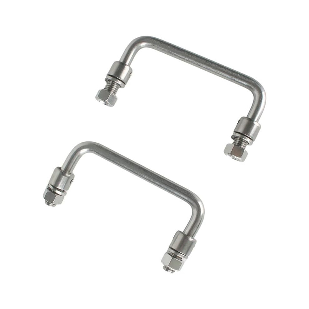 304 Stainless Steel Folding Handle 90 Degree Folding Pull Handle,Cabinet Handle Toolbox Handle,2 Pack Hole Center 4.72In 4712023272581