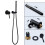 Set Doccia con Soffione per Acqua Calda e Fredda A Parete, Set Doccia Argento 8