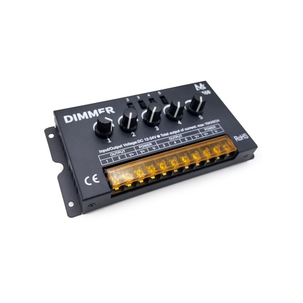 Rgbw Rgbww Led Dimmer Controller Dc5-24V D550 10A X 5Ch For 5050 Rgbw Rgbww Led Strip Light 4713116646760