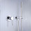 Set Doccia con Soffione per Acqua Calda e Fredda A Parete, Set Doccia Argento 5