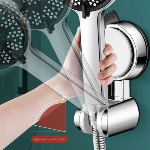 New Unique Horizontal Setting,Suction Cup Handheld Shower  Holder ,Large Shower  Supports,Wall Mounted Black 2