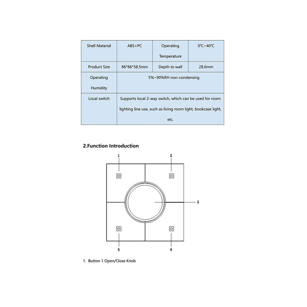 Tuya Zigbee Knob Dimming Panel App Control Voice Control Linkage 4 Gang ...