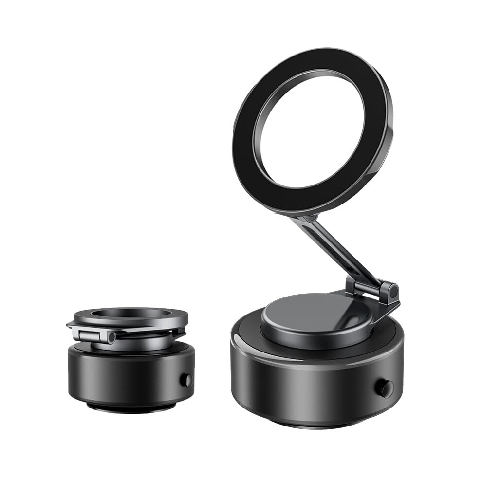 Magnetic Car Phone Mount 360 Rotatable Foldable Dashboard Holder With Vacuum Suction Base Universal Compatibility Black 9169991085395