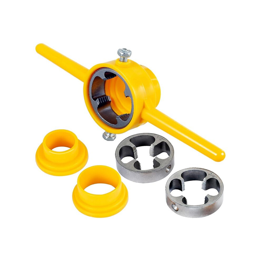 6Pcs Pvc Thread Maker Tool, With 1/2 Inch 3/4 Inch 1 Inch Dies Reusable Pvc Pipe Threader Plumbing,Round Die For Pvc 6031094901656
