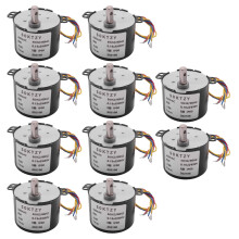 10X 50Ktyz Ac220V 10W 0.5A 2.5R /Min Moteur Synchrone A Aimant Permanent Ac Equipement Moteur de Reduction Cw / Ccw