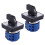 2X 8 Terminals 5 Positions Master Control Rotary Cam  20A Black+ 1