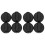 Kitchen 44 mm Diameter Plastic Black Button  for Gas Cooktop 8 1