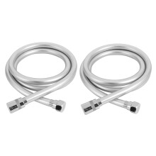 2X PVC High Pressure Thickening Anti-Winding Smooth Shower Hose for Bath Handheld Shower Flexible Shower Hose-1.5M