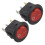 2X Toggle  Bipolar  OFF Red 3 Pin 20mm 1