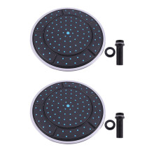 2 Stück 25 cm Kunststoff Runde Form Niederschlag Powered Dusch Raum Top Dusche Dach Kopf Düse Kabine Zubehör