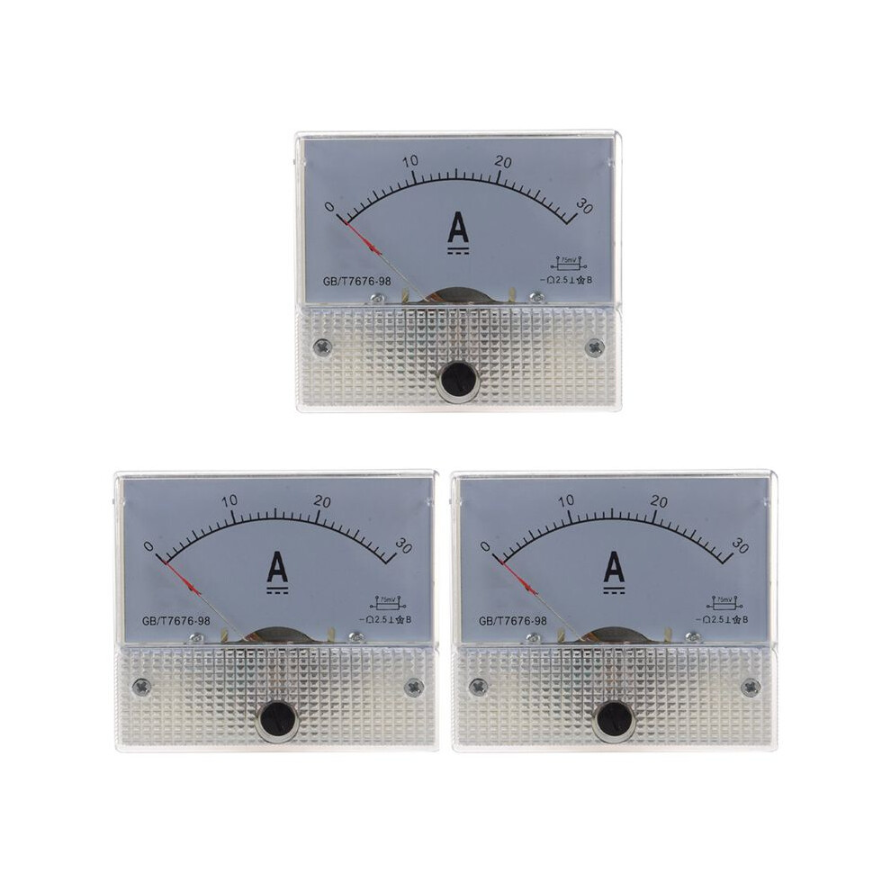 3X 85C1 Analog Current Panel Meter 30A Amp Ammeter 6033875193670