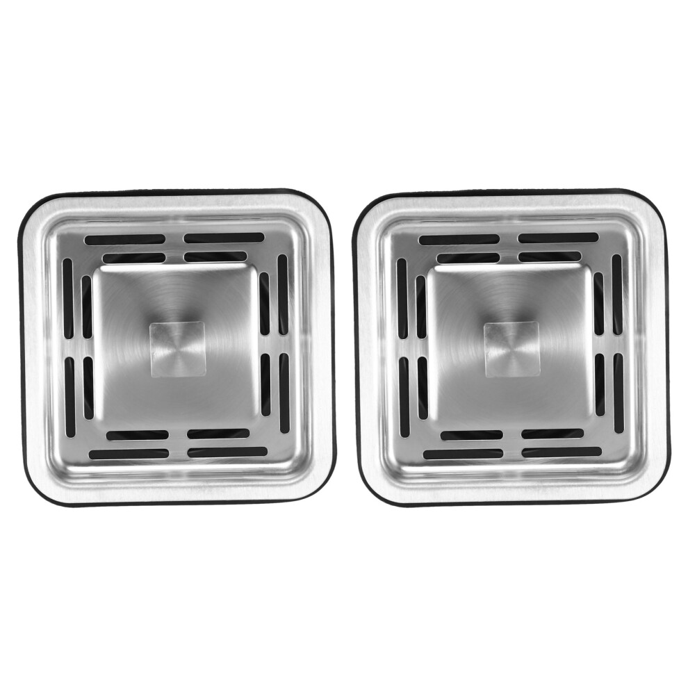 2X Square Sink Strainer Plug Kitchen Sink Drain Mesh Stopper Basket Strainer Waste Plug Kitchen Appliances 4712225298631