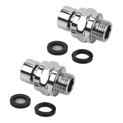 2X Brass Chrome  Joint Shower Arm  Angle Adjustable Swivel Adapter