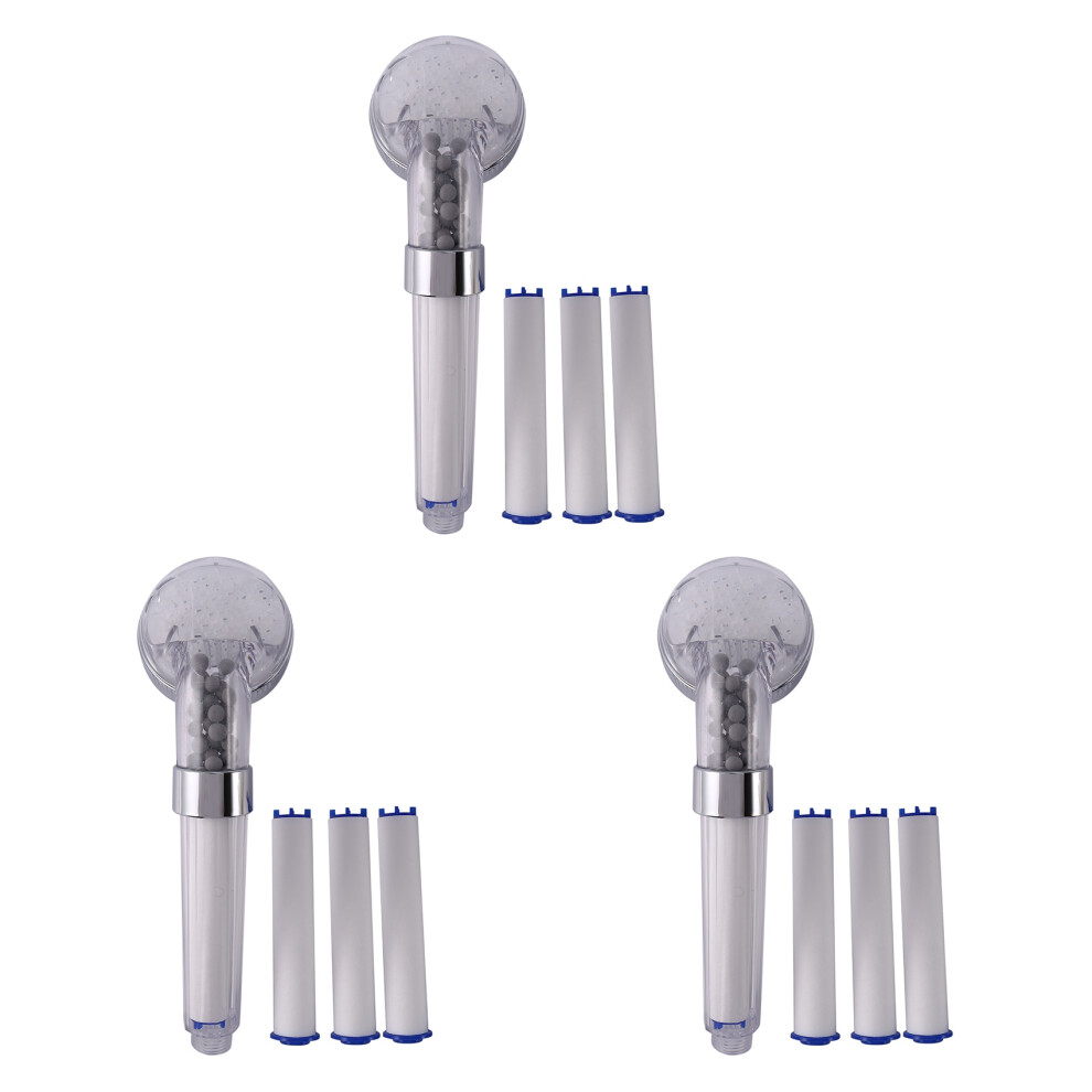 3 Set Negative Ions Bathroom Handheld Shower Water Saving Set With 3 Filters High Pressure Shower Hand Shower 6031094927786
