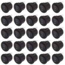 200 Pcs x /OFF/ 3 Position SPDT Round Boat Rocker 6A/250V 10A/125V AC