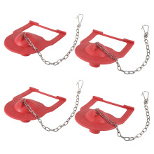 4 PCS 2 Inch Toilet Flapper for  -Fin Flapper Replacement Kit, Replace for , with Steel Chain and Hook