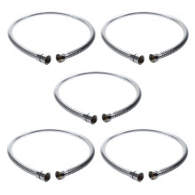 5Pcs 80 cm Flexible Stainless Steel Bathroom Water Shower Hose