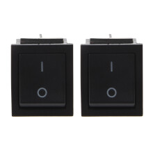 2X AC 250V 16A 4 Pin /OFF I/O 2 Position DPST Snap in Boat Rocker 28X21mm