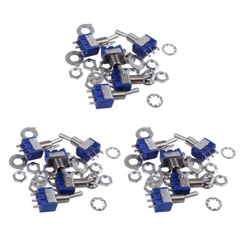 15 Pcs AC 3A/250V 6A/125V / SPDT  2 Position Latching Toggle