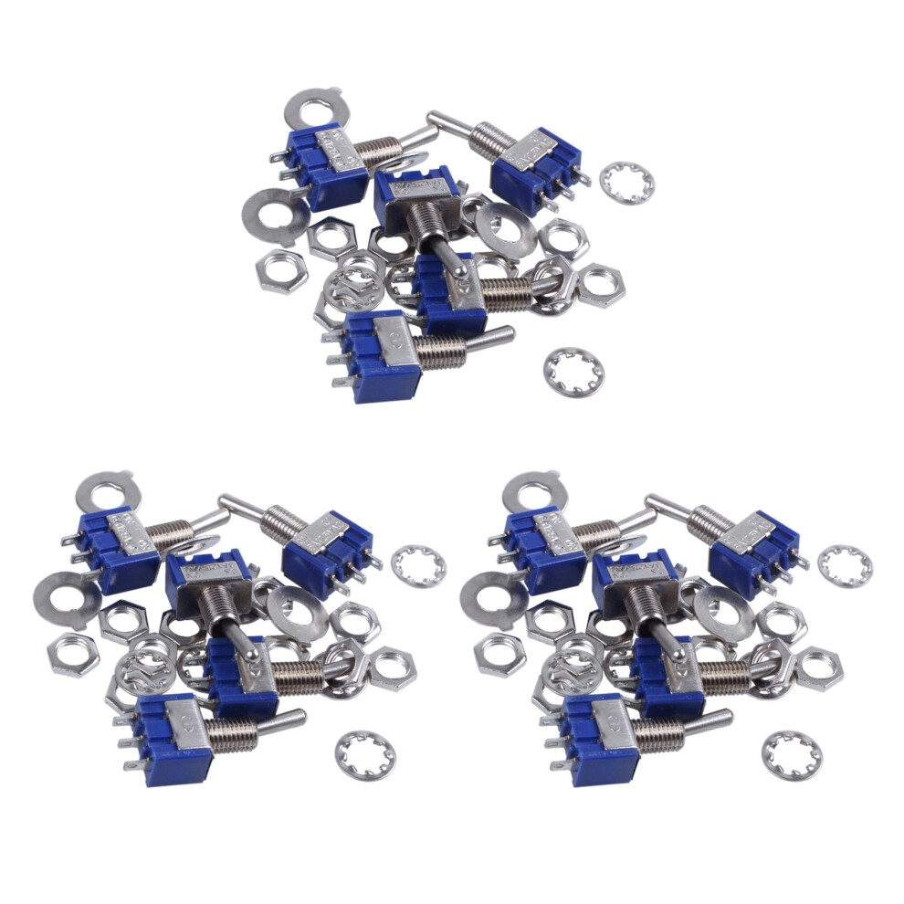 15 Pcs Ac 3A/250V 6A/125V / Spdt 2 Position Latching Toggle 6031070695265