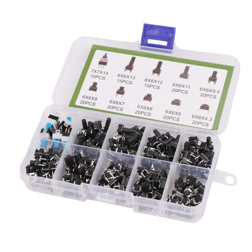 10 Kinds Values 360PCS Tactile Push Button  Micro-Trigger  Momentary Tact Assortment 1